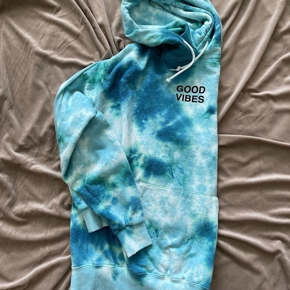 UNISEX Artist Union “Good Vibes” 😎 Tie Dye Hoodie - Picture 4 of 5